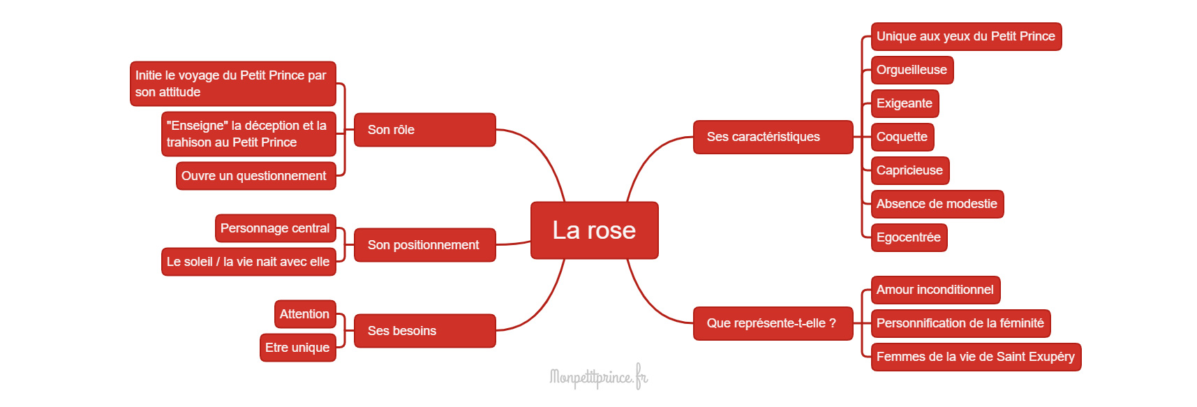 carte mentale rose petit prince